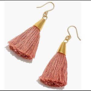Natalie Borton dusty rose tassel earrings
